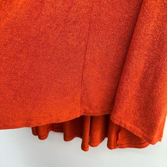 Free People Beach Women’s Julianna Terry Cloth Orange Tunic Long Sleeve Top - Picture 8 of 8